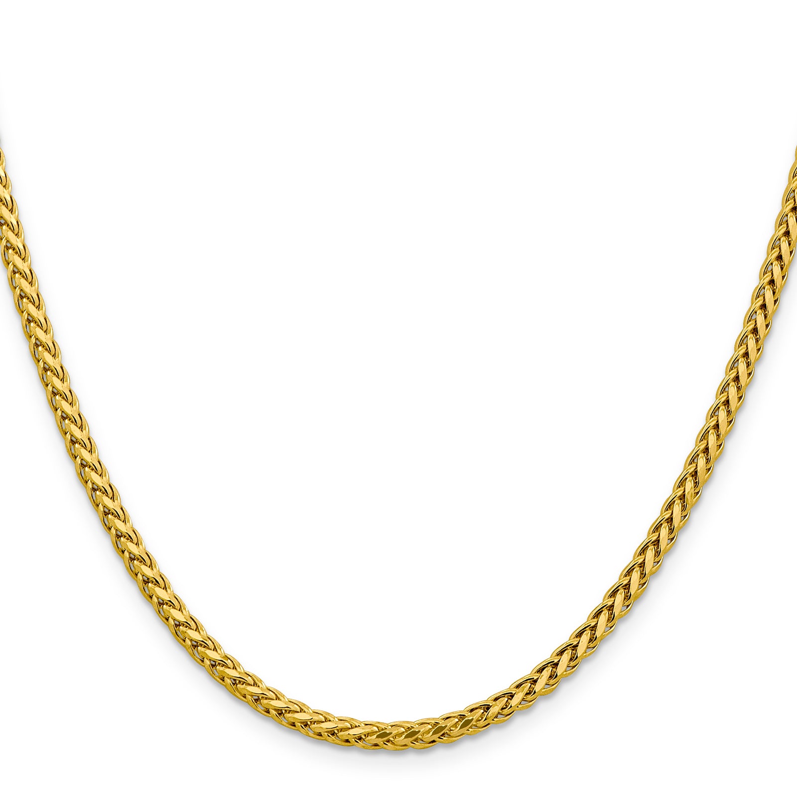 14k 3.1mm Semi-solid D/C Wheat Chain