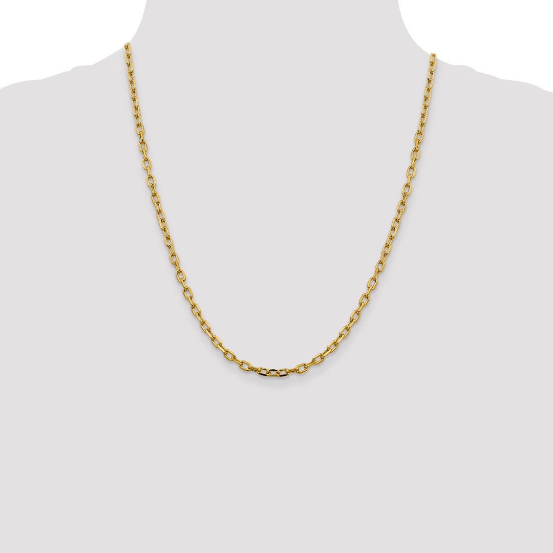 14k 3.7mm Semi-solid D/C Open Link Cable Chain