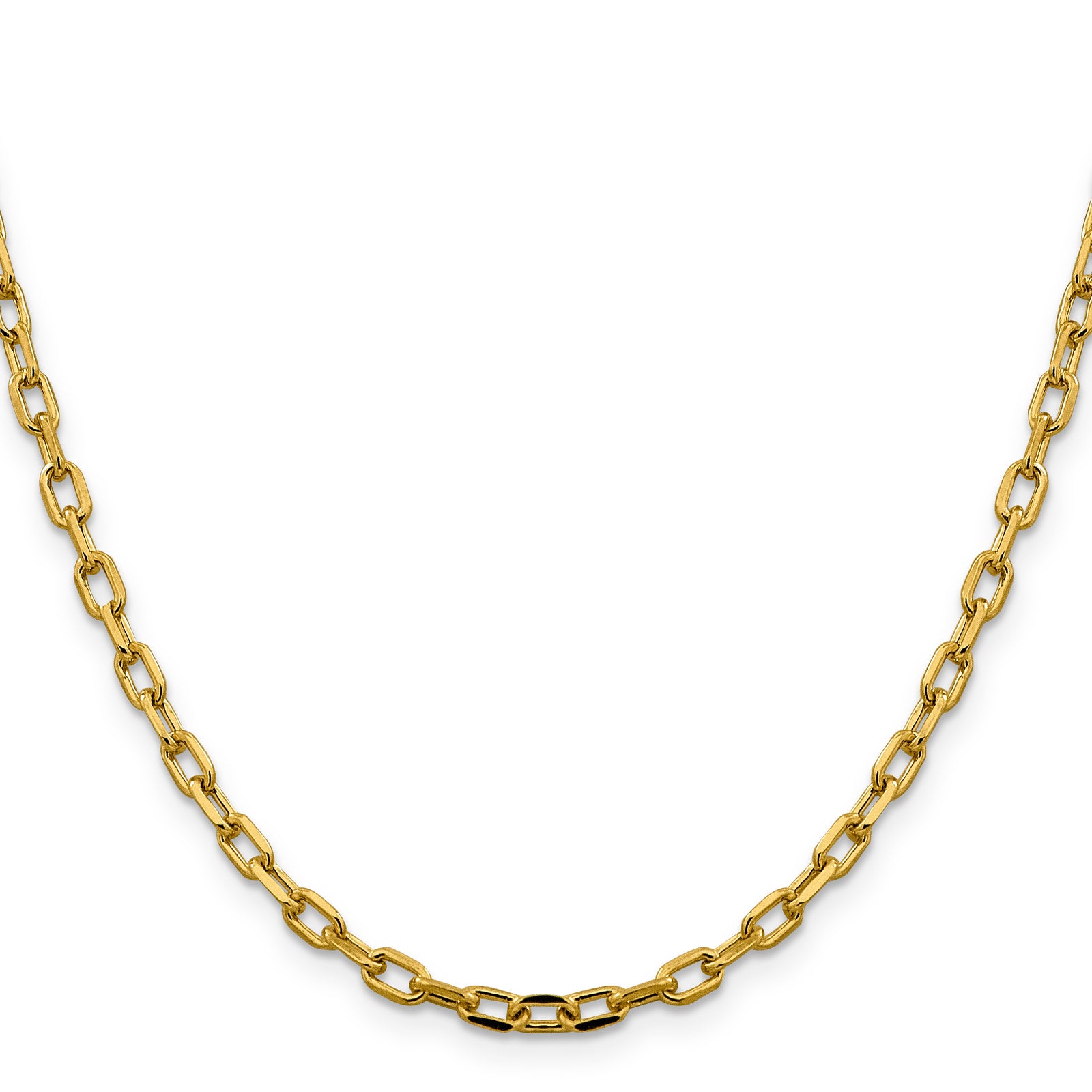 14k 3.7mm Semi-solid D/C Open Link Cable Chain