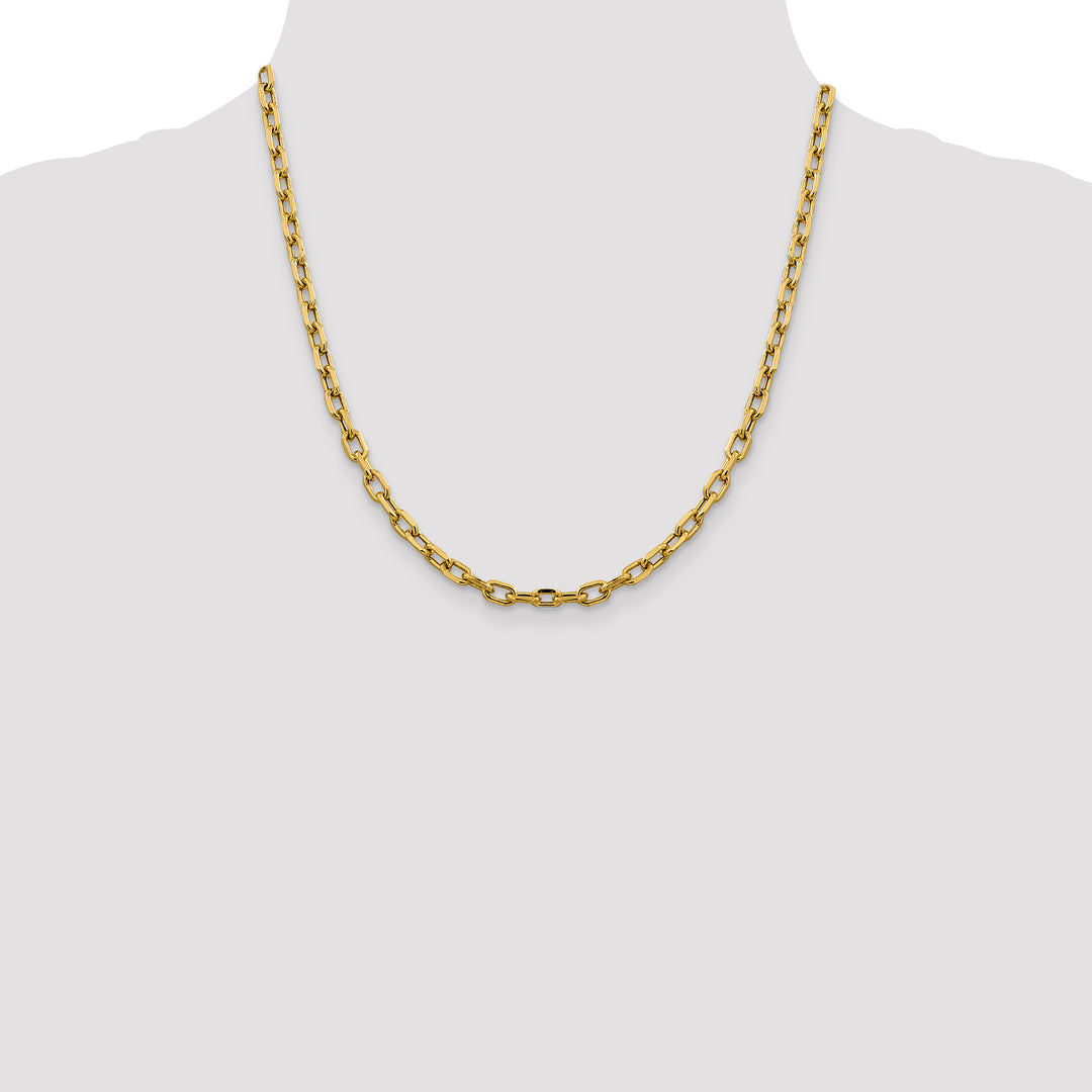 14k 4.9mm Semi-solid D/C Open Link Cable Chain