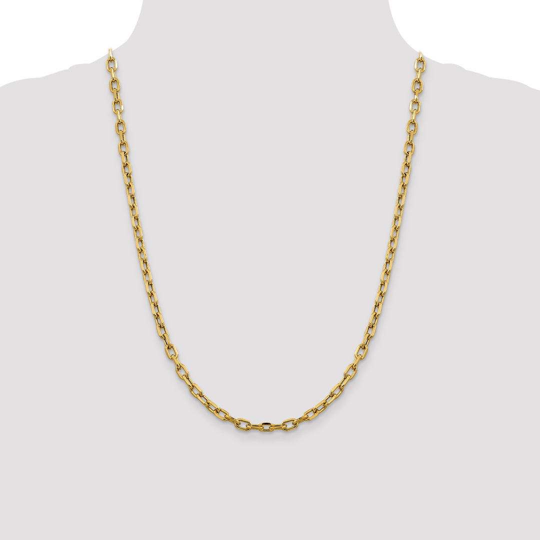 14k 4.9mm Semi-solid D/C Open Link Cable Chain