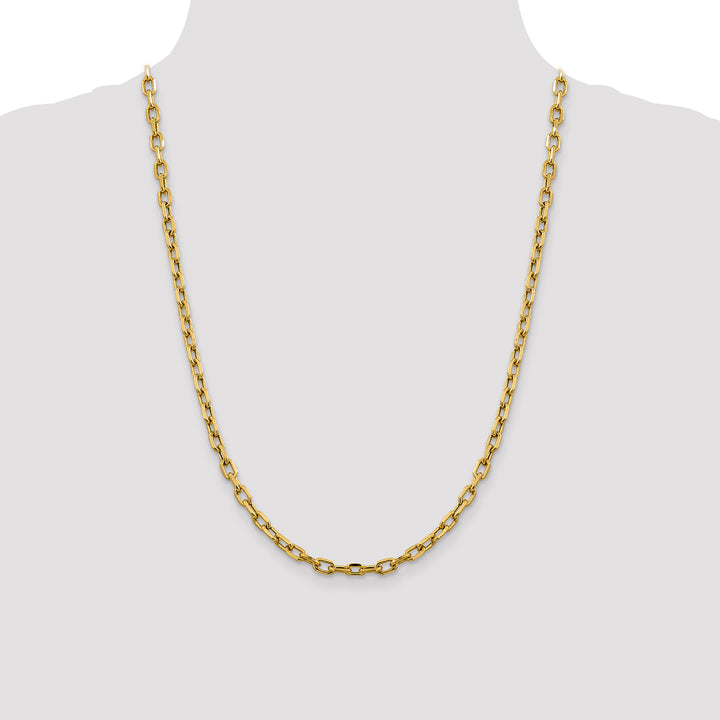 14k 4.9mm Semi-solid D/C Open Link Cable Chain