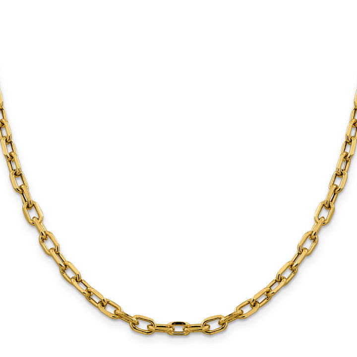 14k 4.9mm Semi-solid D/C Open Link Cable Chain