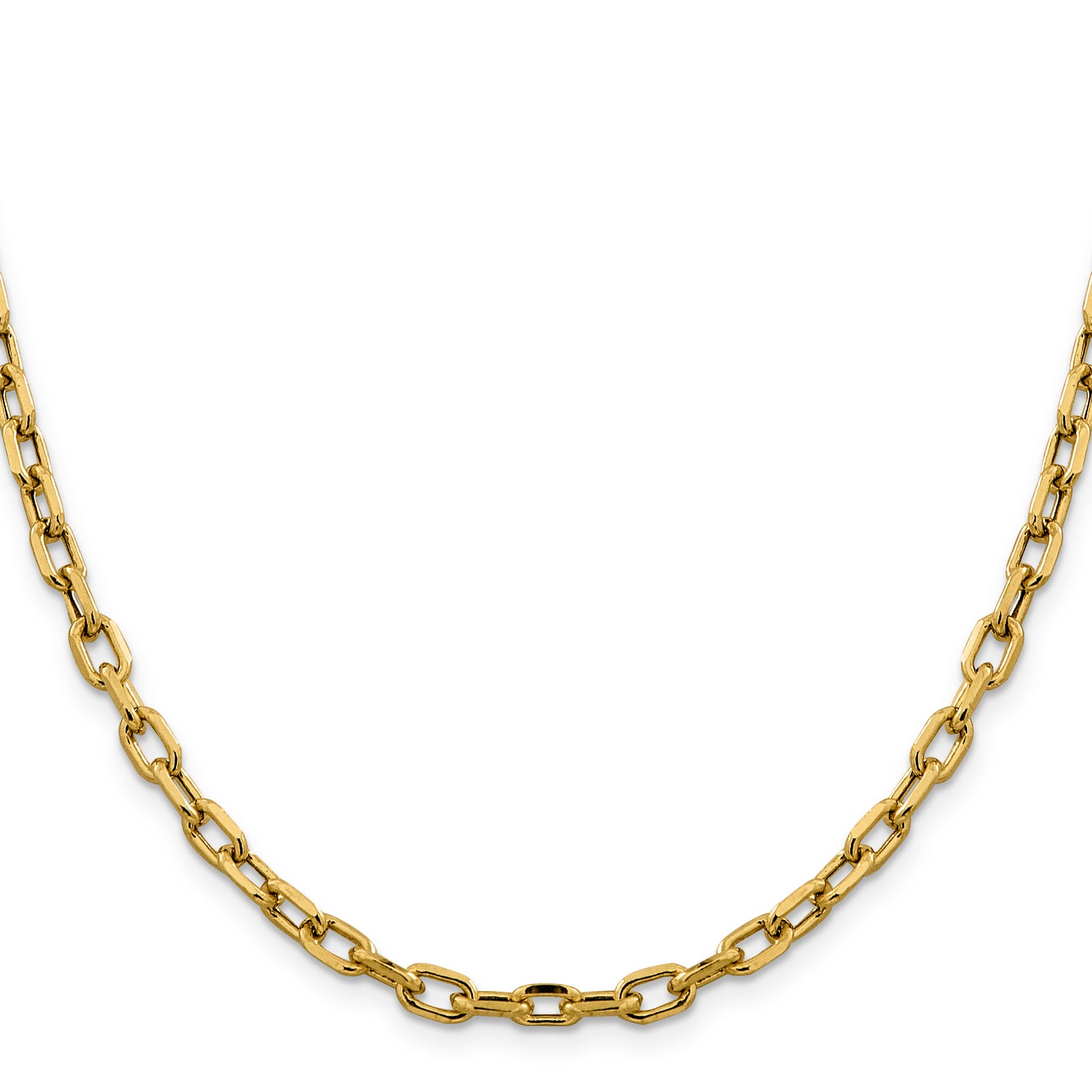 14k 4.9mm Semi-solid D/C Open Link Cable Chain