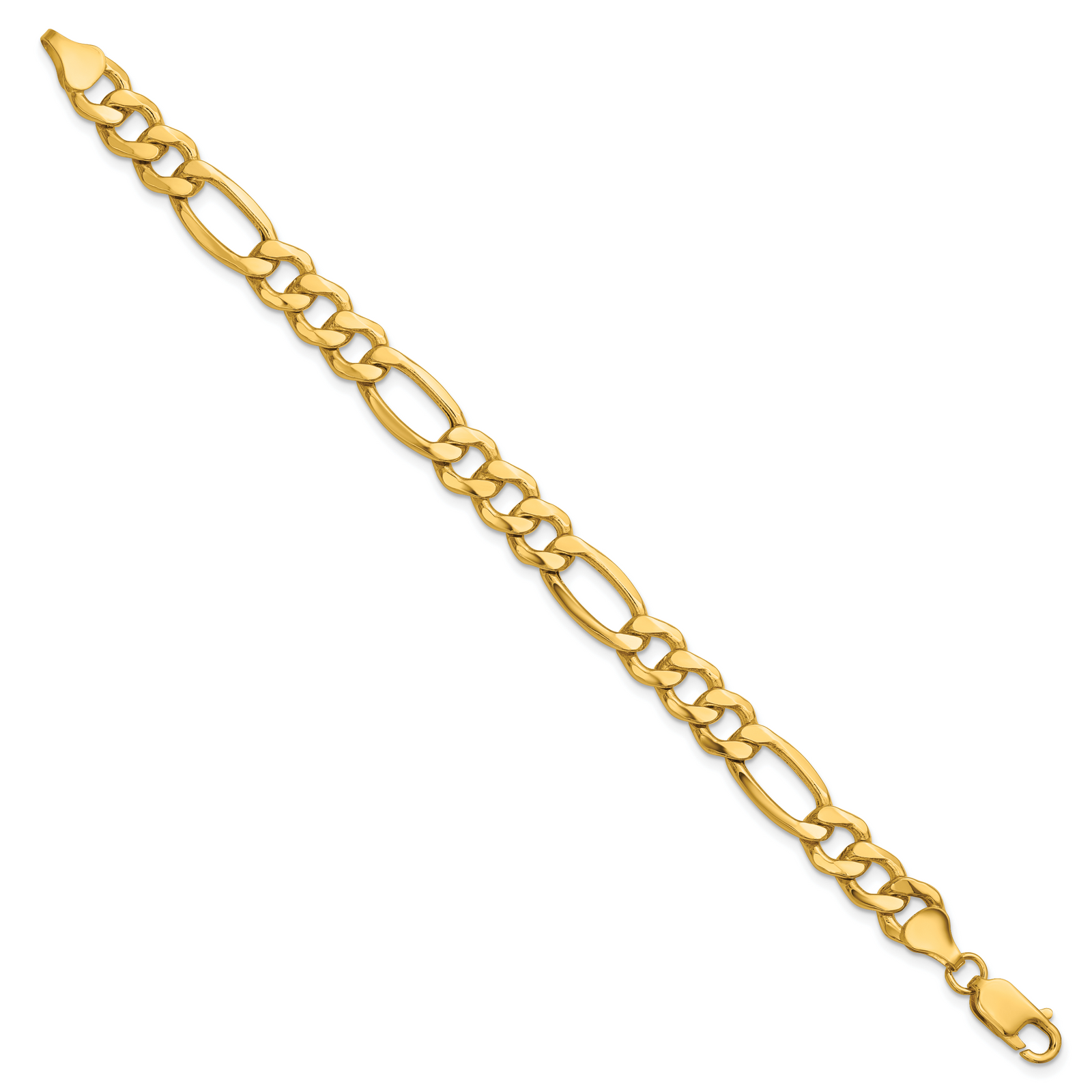 14k 8.5mm Semi-Solid Figaro Chain