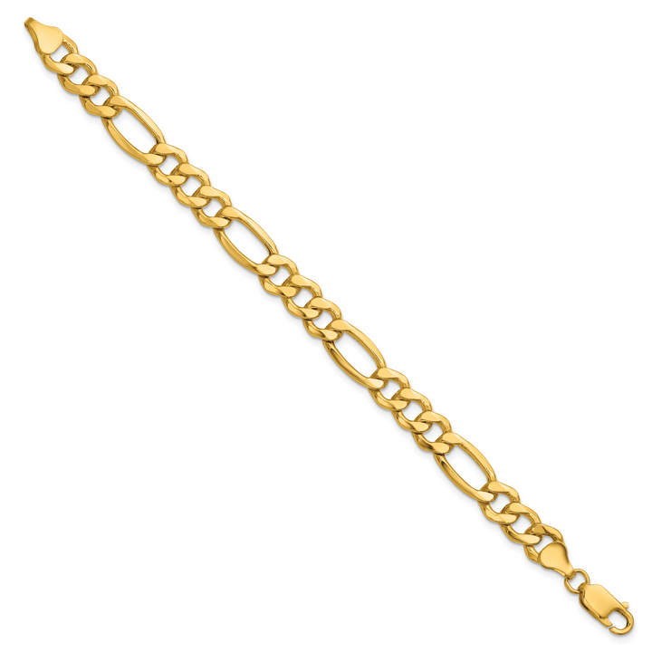 14k 8.5mm Semi-Solid Figaro Chain