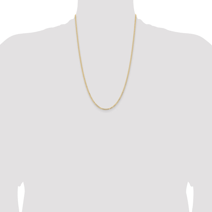 14k 2.85mm Semi-Solid Curb Chain