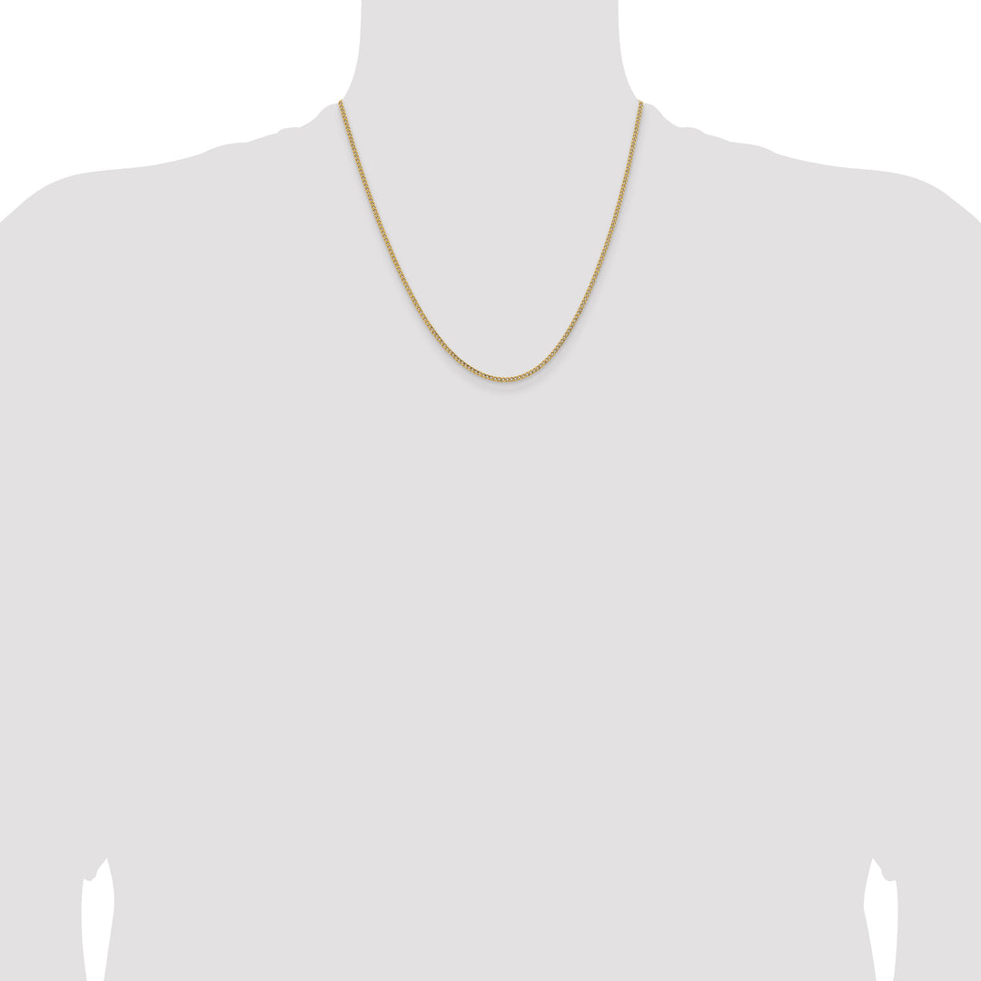 14k 1.85mm Semi-Solid Curb Chain