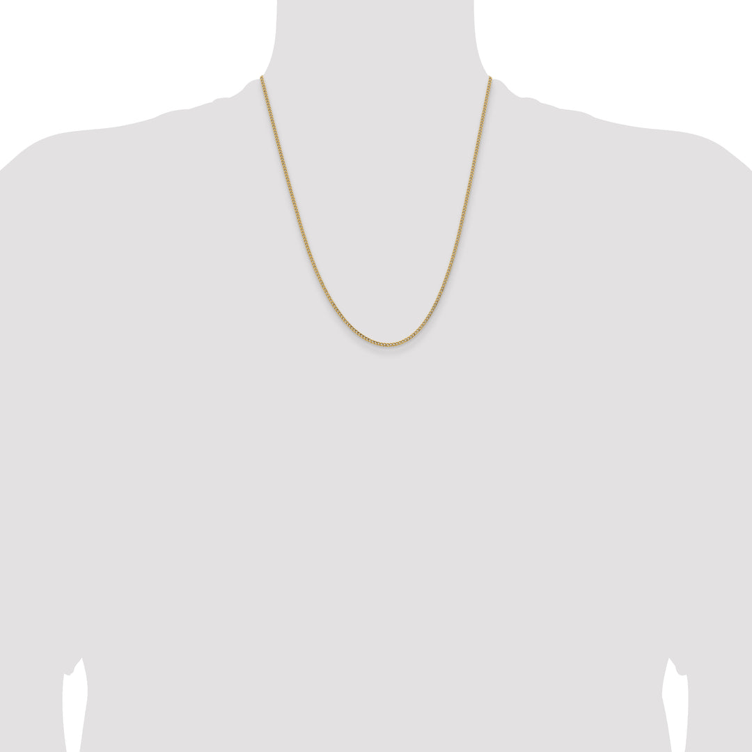 14k 1.85mm Semi-Solid Curb Chain