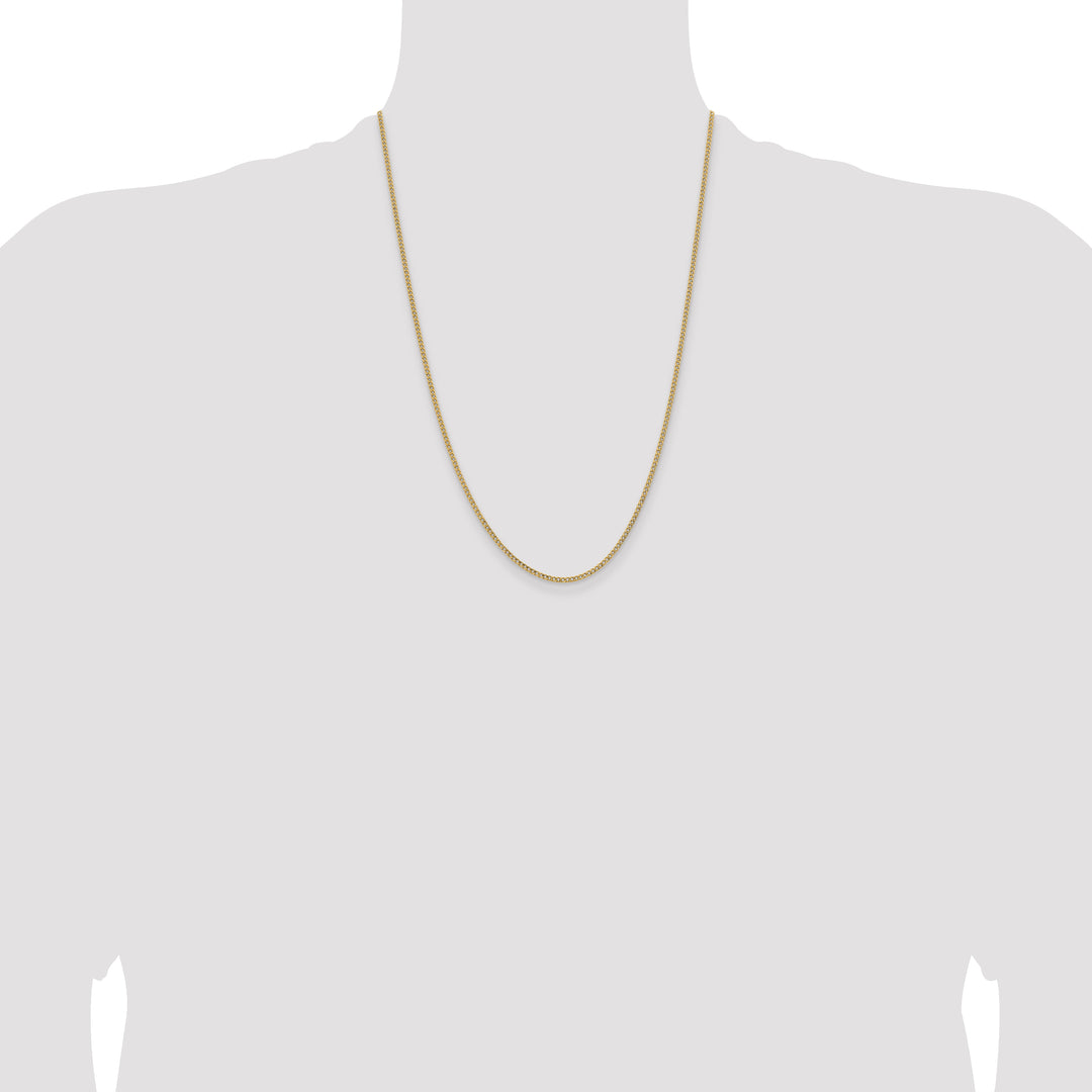 14k 1.85mm Semi-Solid Curb Chain