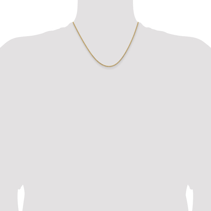 14k 1.85mm Semi-Solid Curb Chain