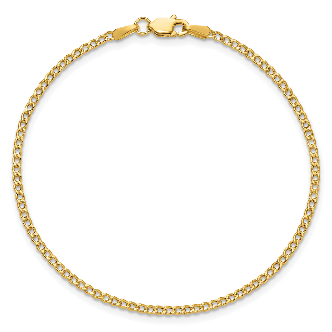 14k 1.85mm Semi-Solid Curb Chain