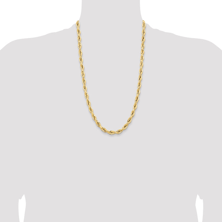 14ky 7.0mm Semi-Solid Rope Chain