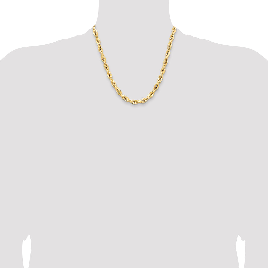 14ky 7.0mm Semi-Solid Rope Chain