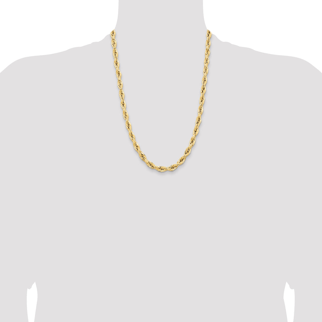 14ky 7.0mm Semi-Solid Rope Chain