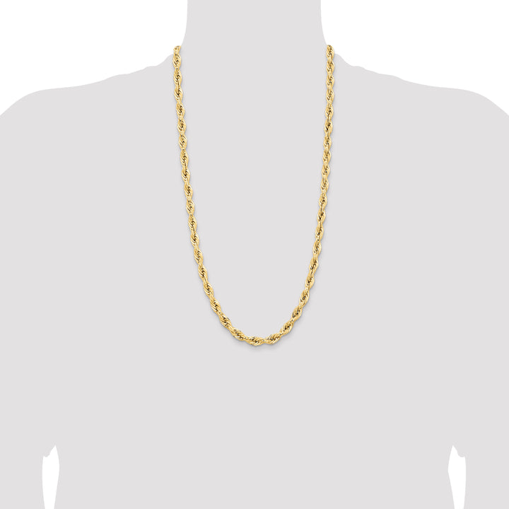 14ky 7.0mm Semi-Solid Rope Chain