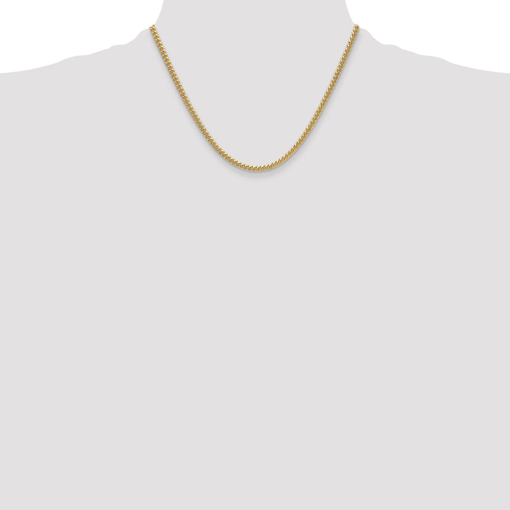 14k 3.5mm Semi-Solid Miami Cuban Chain