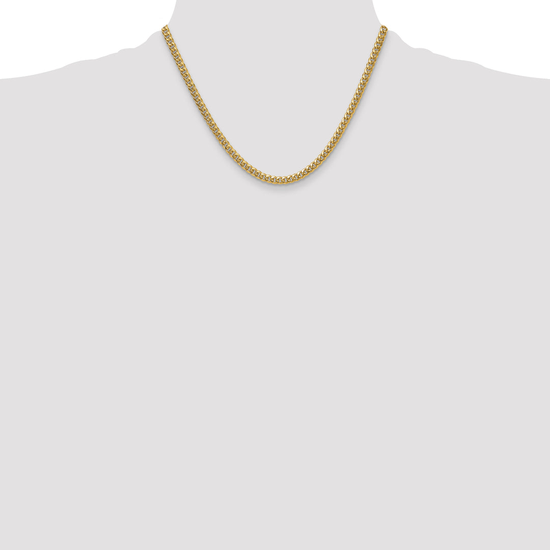 14k 4.5mm Semi-Solid Miami Cuban Chain