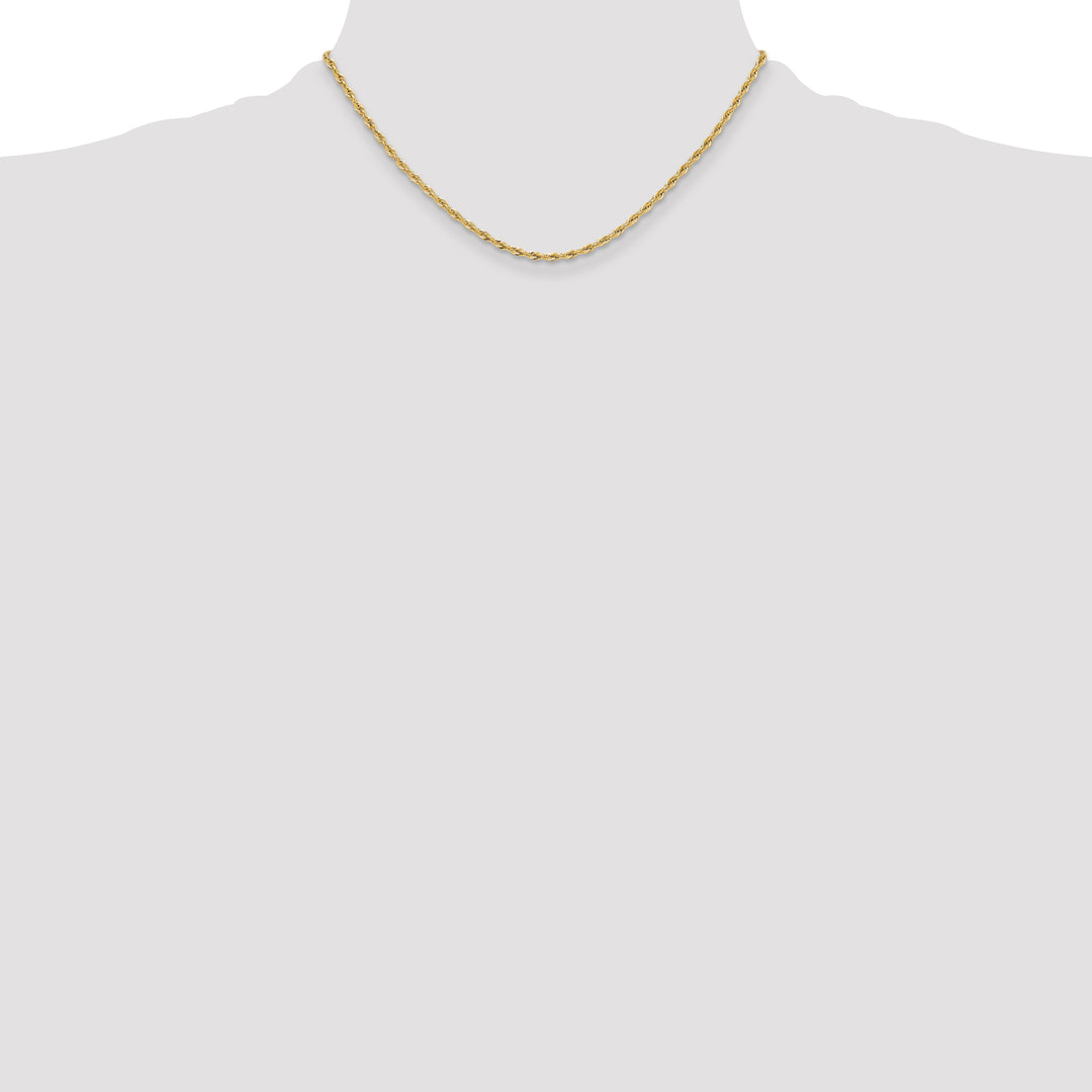 14ky 2.5mm Semi-Solid Rope Chain