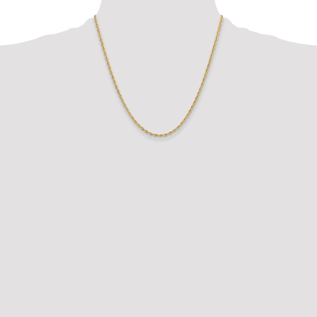 14ky 2.5mm Semi-Solid Rope Chain