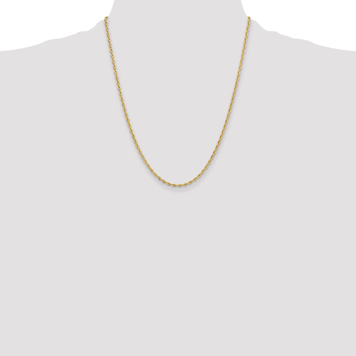 14ky 2.5mm Semi-Solid Rope Chain
