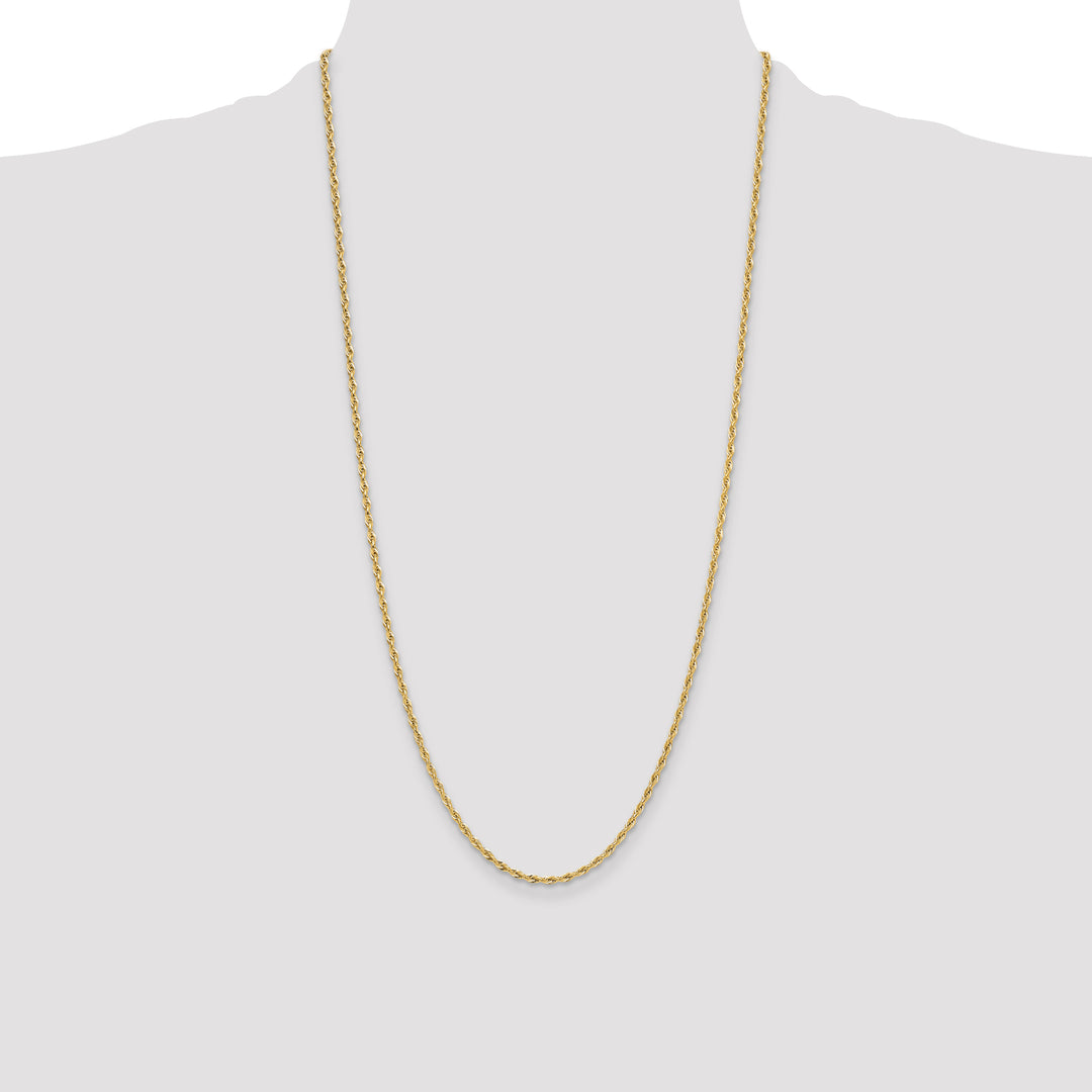 14ky 2.5mm Semi-Solid Rope Chain