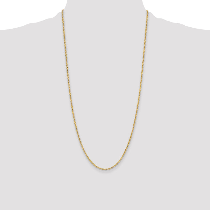 14ky 2.5mm Semi-Solid Rope Chain