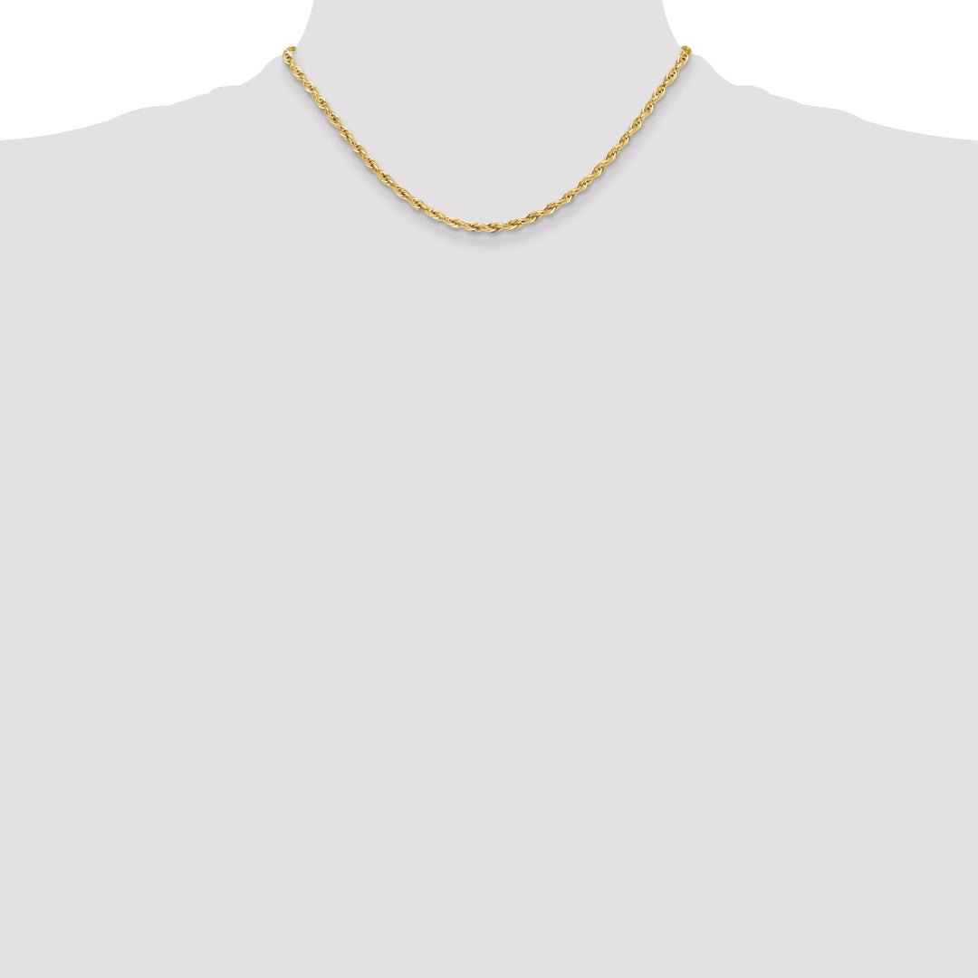 14ky 3.5mm Semi-Solid Rope Chain