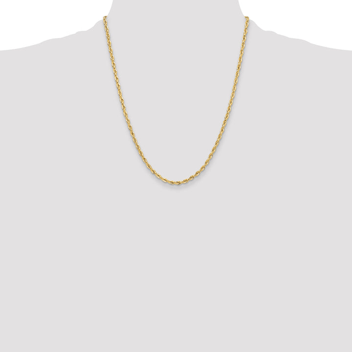 14ky 3.5mm Semi-Solid Rope Chain
