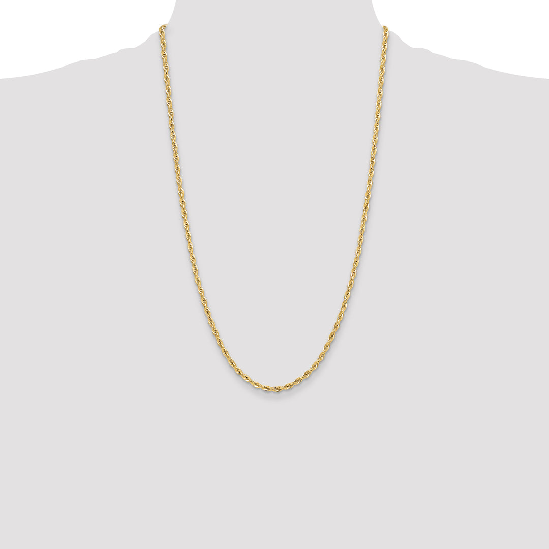 14ky 3.5mm Semi-Solid Rope Chain