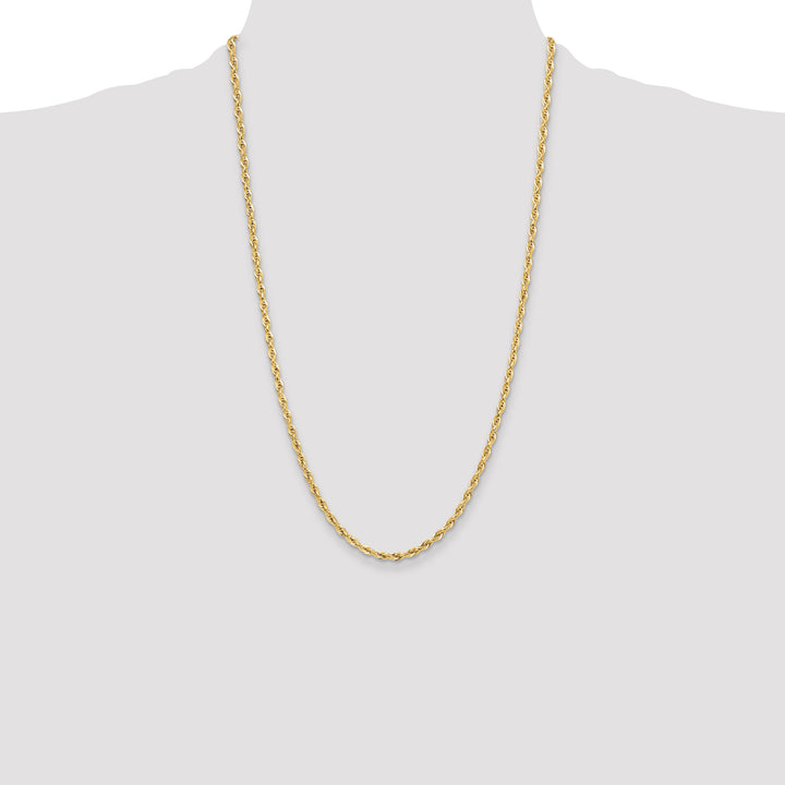 14ky 3.5mm Semi-Solid Rope Chain