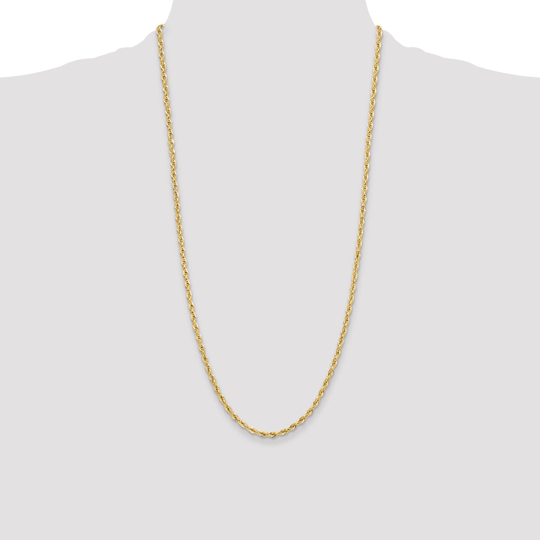 14ky 3.5mm Semi-Solid Rope Chain