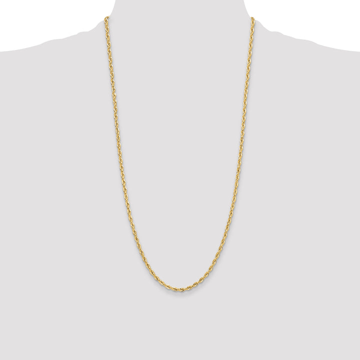 14ky 3.5mm Semi-Solid Rope Chain