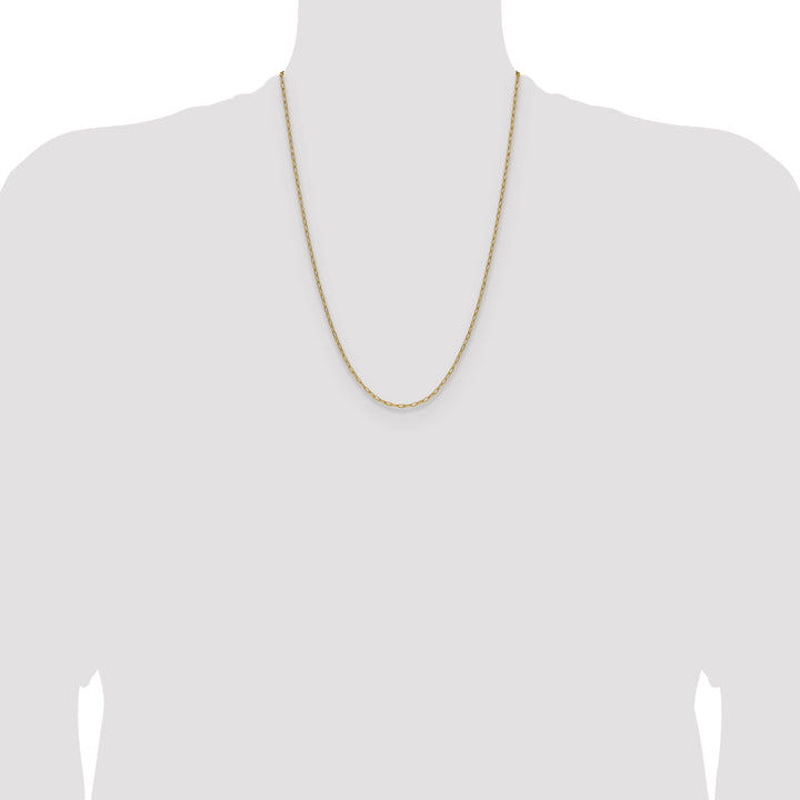14k 2.2mm Semi-Solid Beveled Paperclip Chain