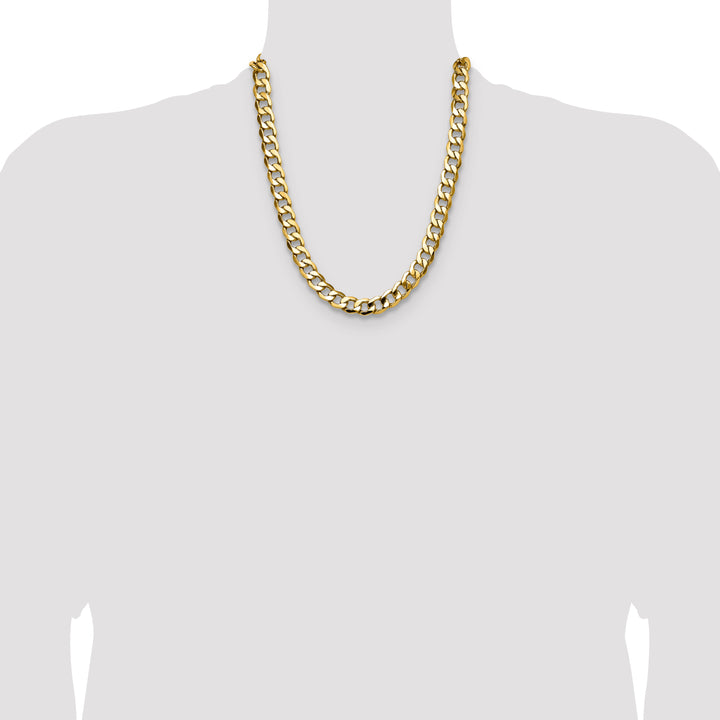 14k 11.3mm Semi-Solid Curb Chain