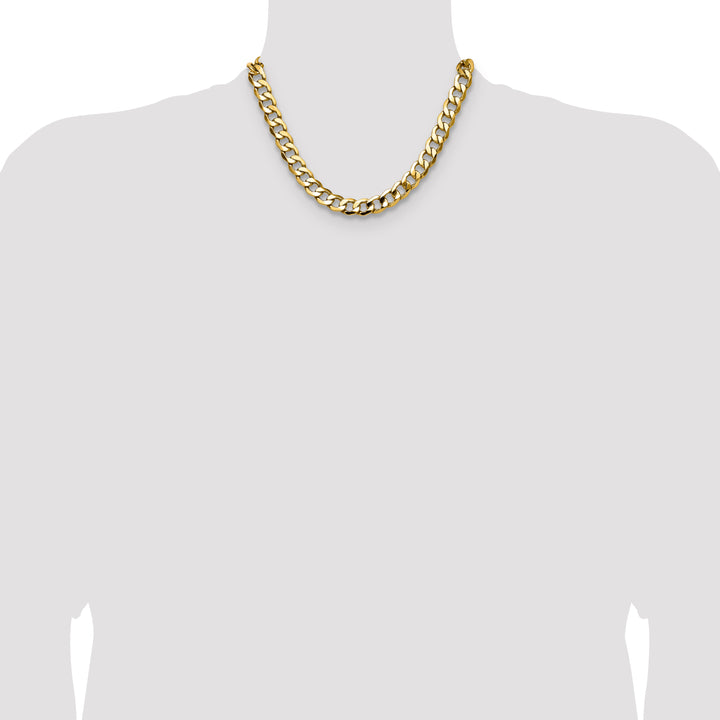 14k 11.3mm Semi-Solid Curb Chain