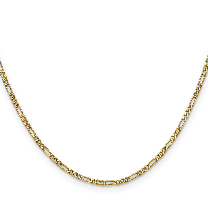 14k 1.9mm Semi-Solid Figaro Chain