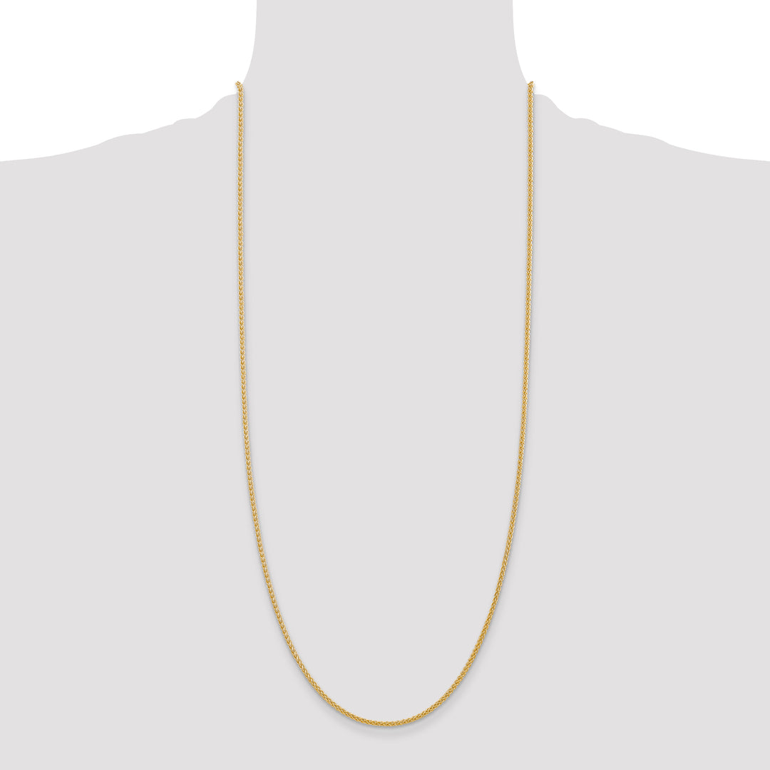 14k 2mm Semi-Solid Wheat Chain