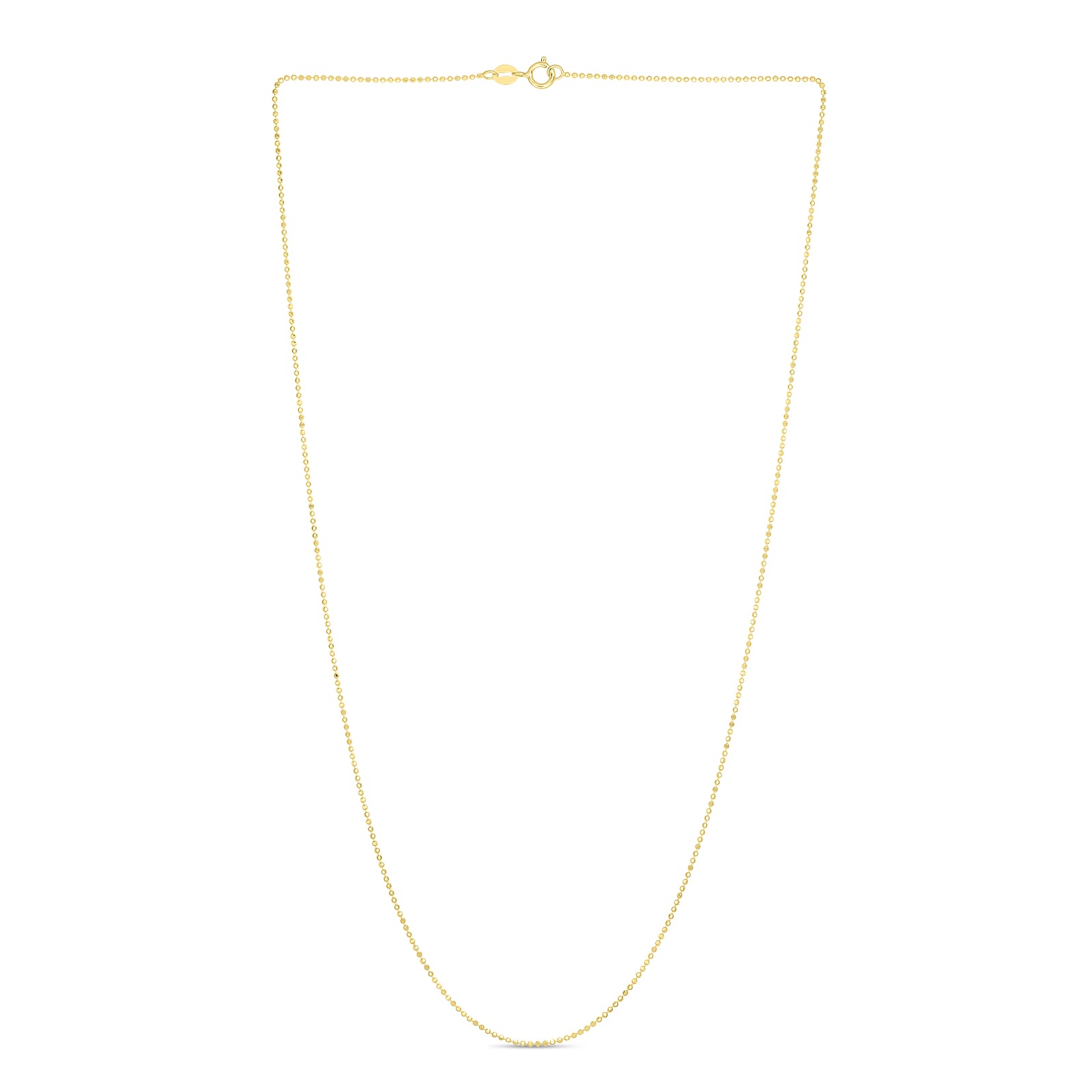 14K Gold 0.9mm Diamond Cut Bead Chain