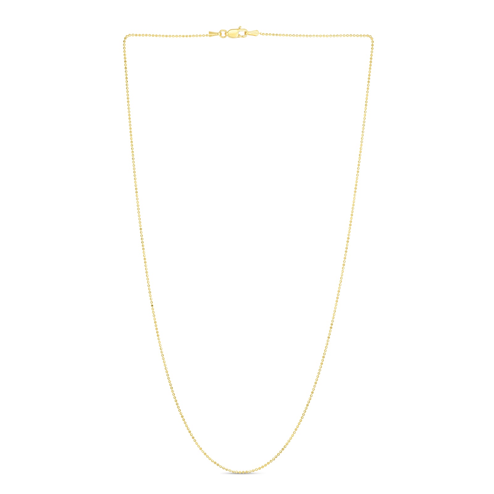 14K Gold 1.1mm Diamond Cut Bead Chain
