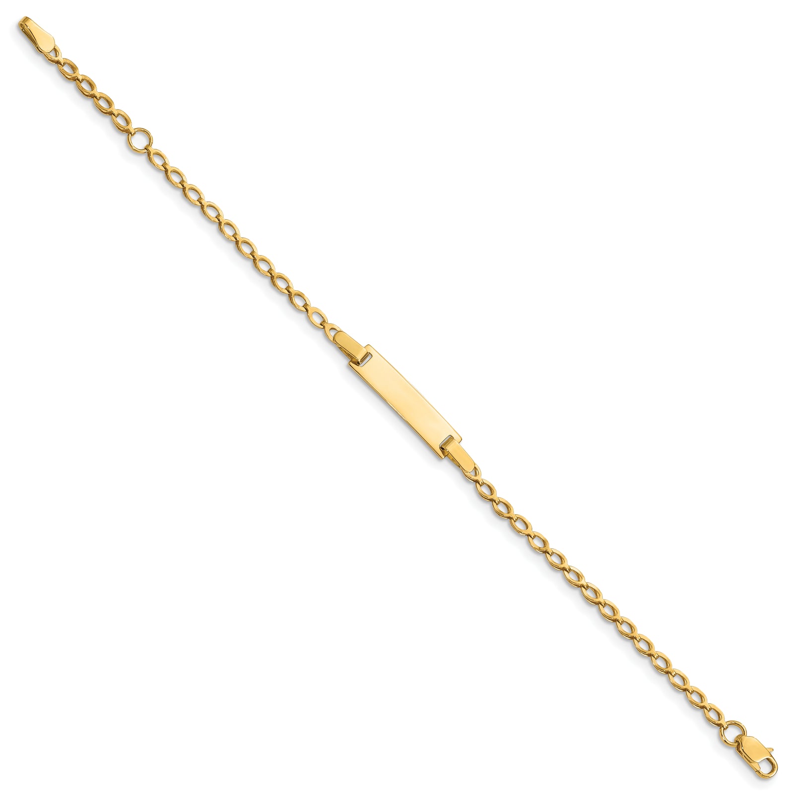 14k Childrens Polished ID Bracelet