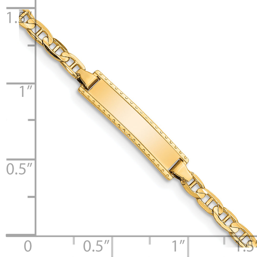 14k Childrens Anchor Link ID Bracelet