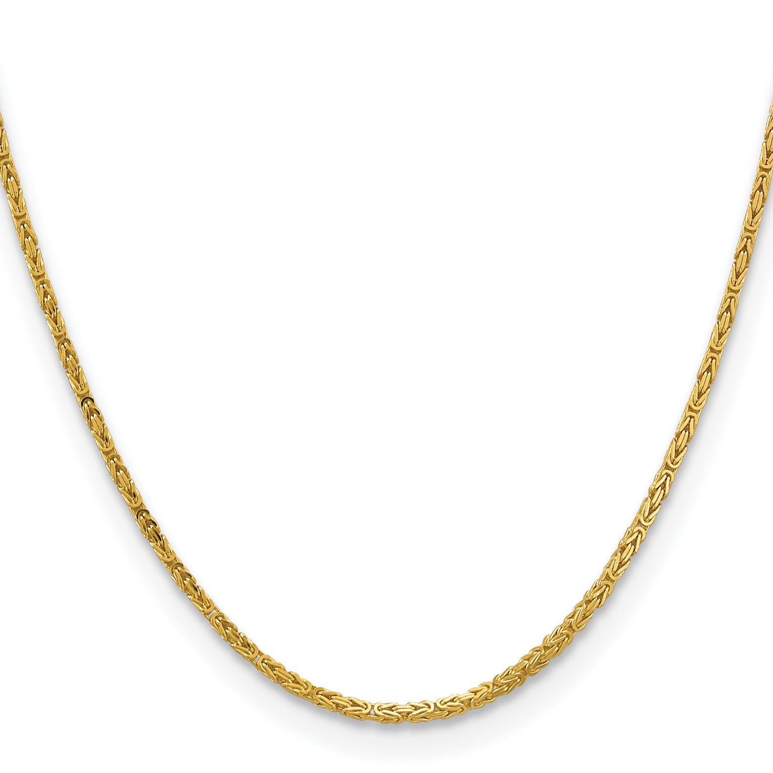 14k 2mm Byzantine Chain