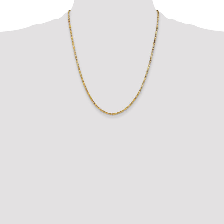 14k 2mm Byzantine Chain