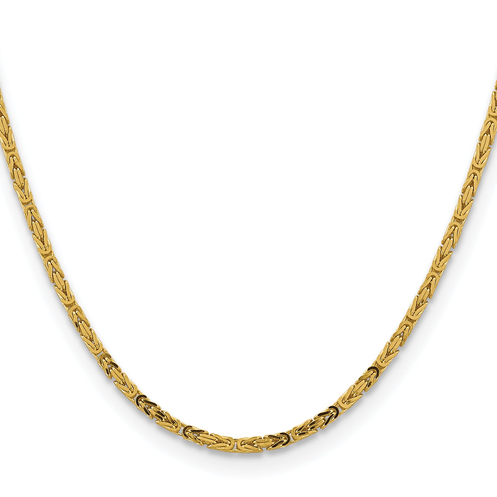 14k 2.5mm Byzantine Chain