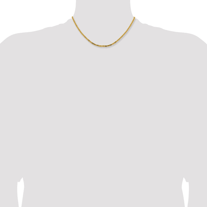 14k 2.5mm Byzantine Chain