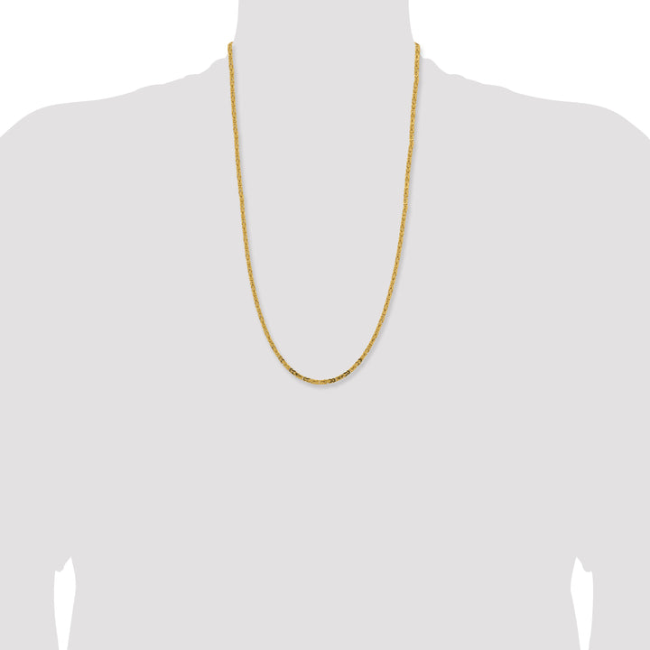 14k 2.5mm Byzantine Chain