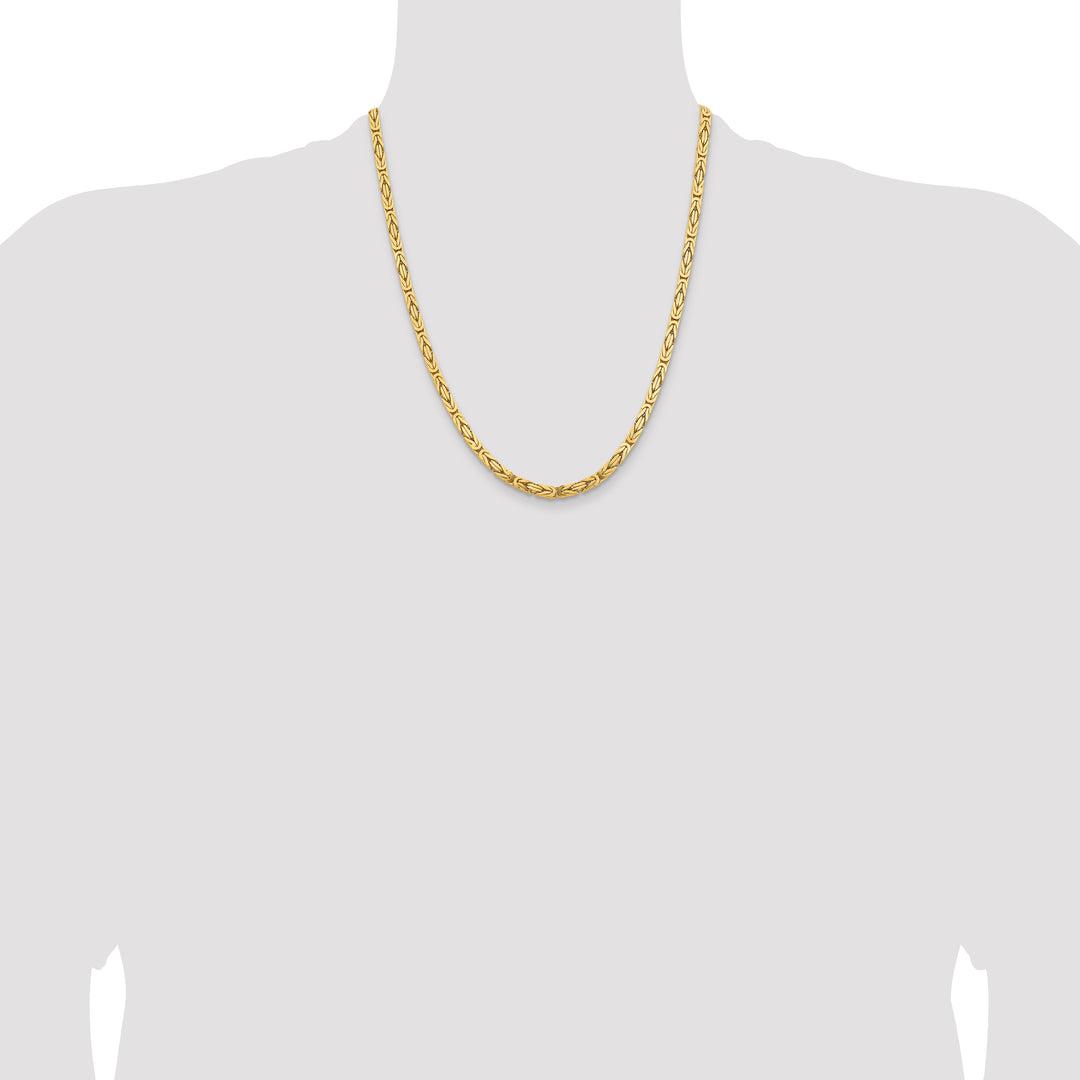 14k 4mm Byzantine Chain