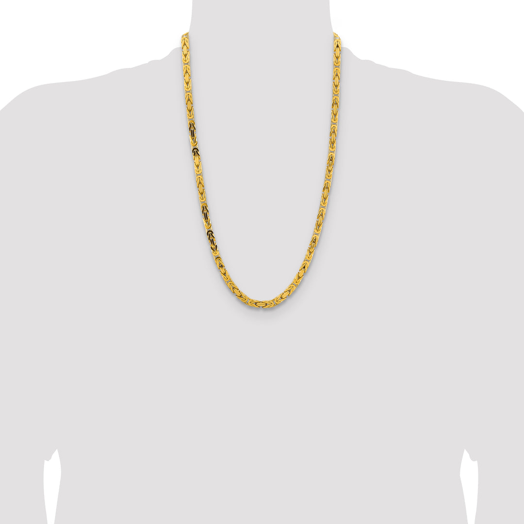 14k 5.25mm Byzantine Chain