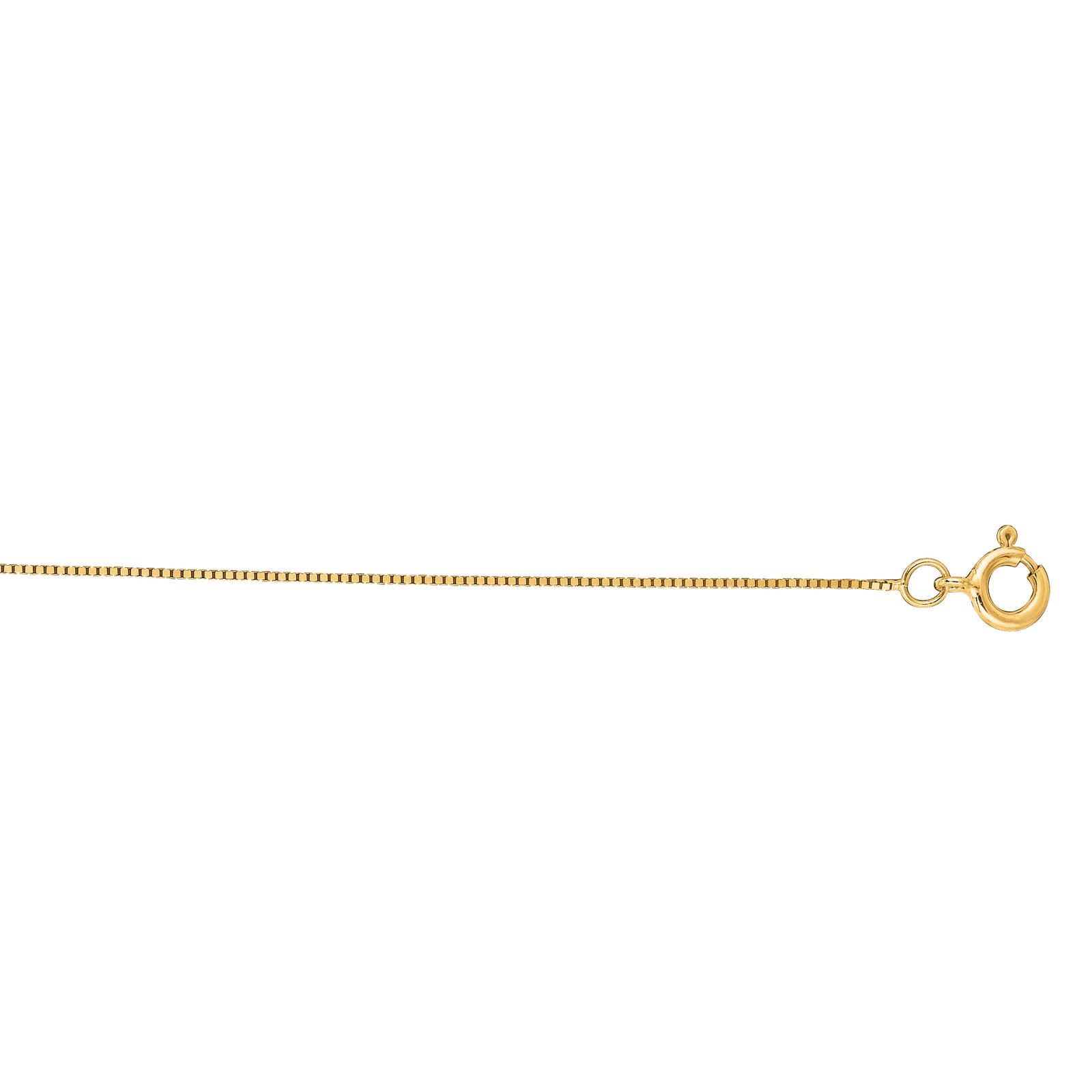 14K Gold 0.50mm Classic Box Chain